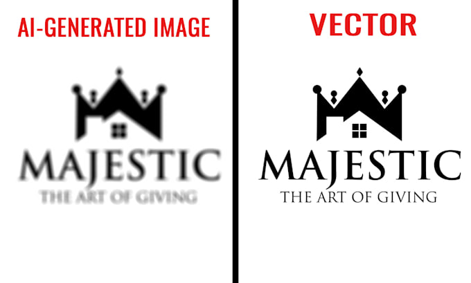 artificial intelligence image, logo convert to print vector