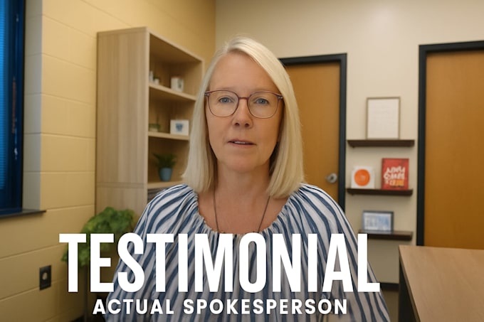 record honest video testimonial senior female spokesperson video presenter ugc