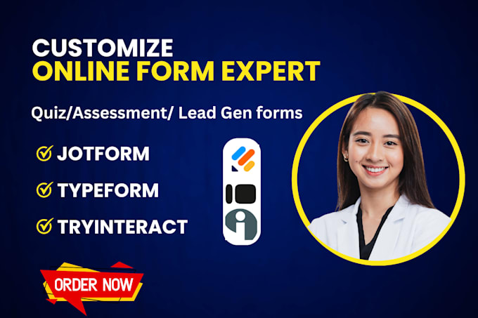 create professional jotform, typeform, for surveys and lead generation