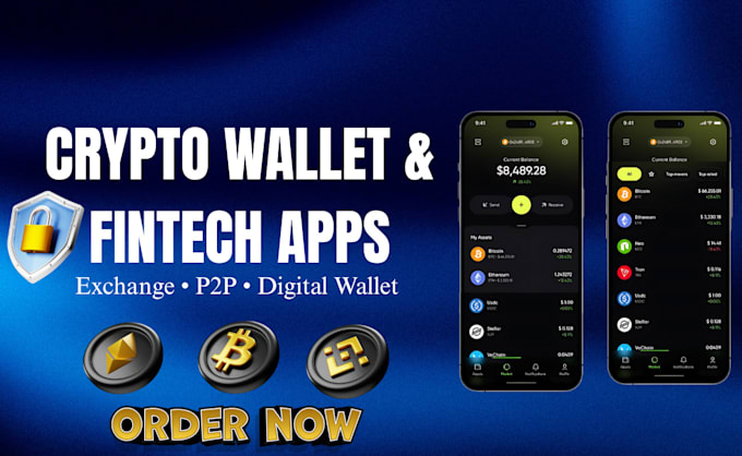 Fintech app, crypto wallet app, p2p payment app, crypto exchange app ...