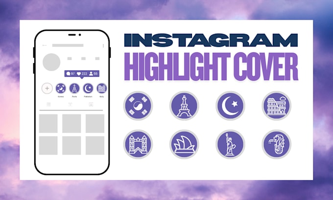 create aesthetic instagram highlight icons for your brand