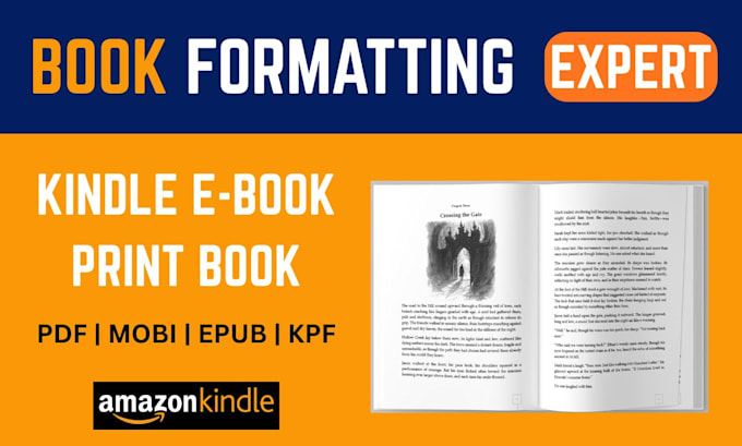 format your book for amazon KDP, epub, kindle and print