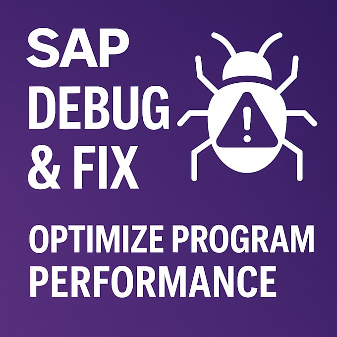 debug and fix abap issues and optimize program performance