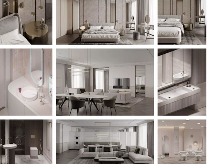 Renovate 3d interior modern,livingroom, kitchen dining room, toilet ...