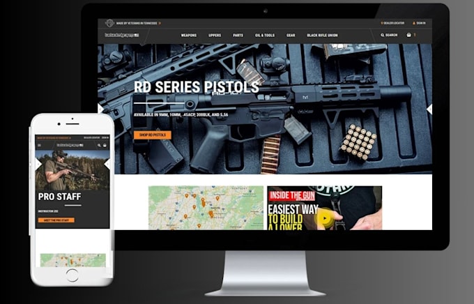 gun shopify store firearm wordpress website security product ecommerce online