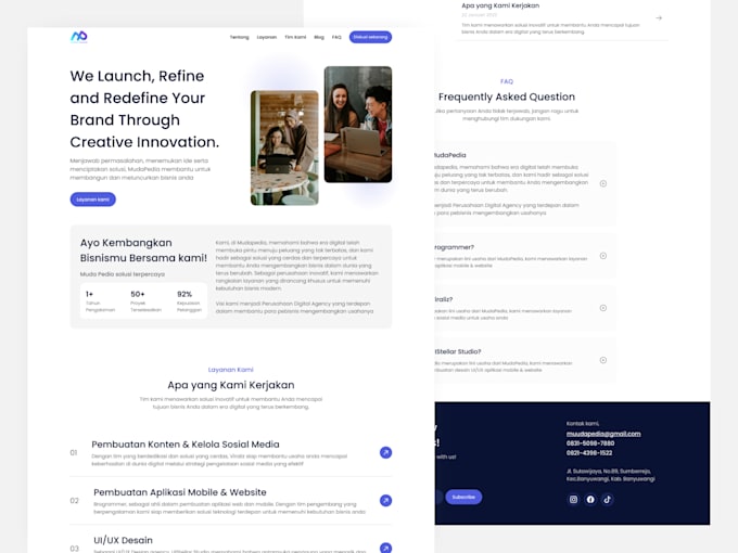 build saas landing page with next js