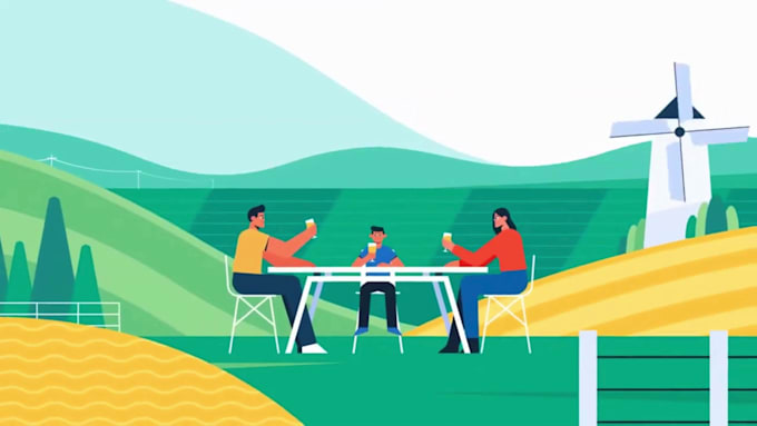 create 2d animated explainer and infographic or saas videos