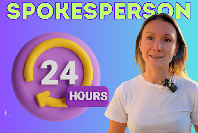 create a professional spokesperson video with 24h delivery