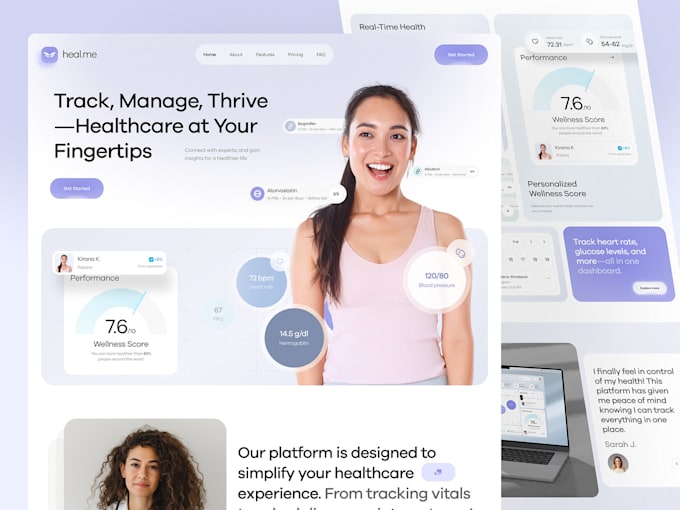 create calorie tracker website, nutrition website, diabetes website