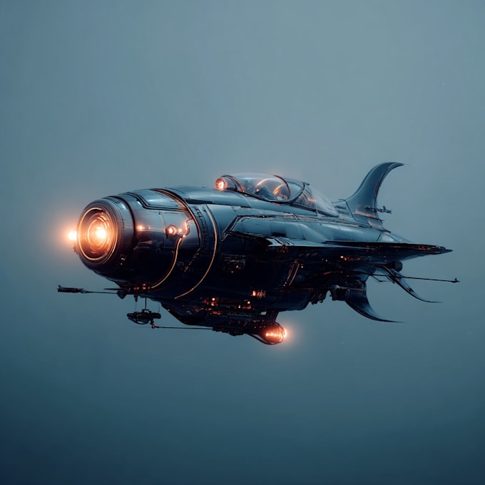 draw high quality spaceship concept