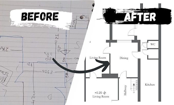 convert PDF, image, or hand sketch into autocad dwg