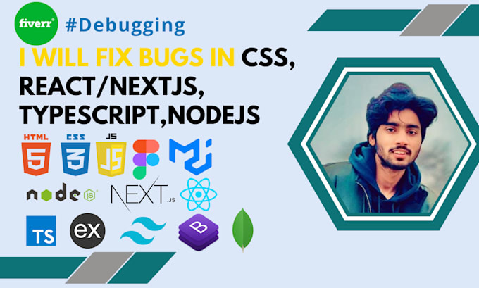 fix bug in react next node js javascript typescript css