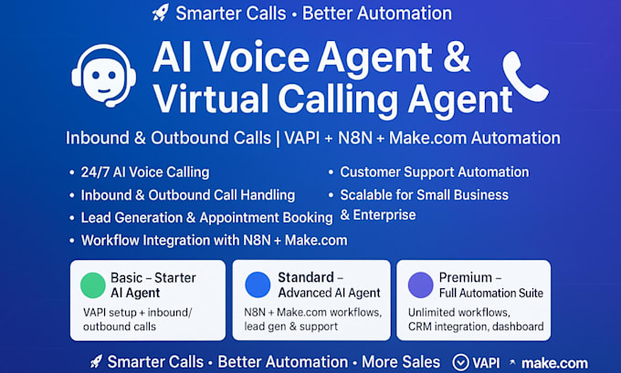 Ai voice agent vapi n8n ai agent make com calling agent inbound ...