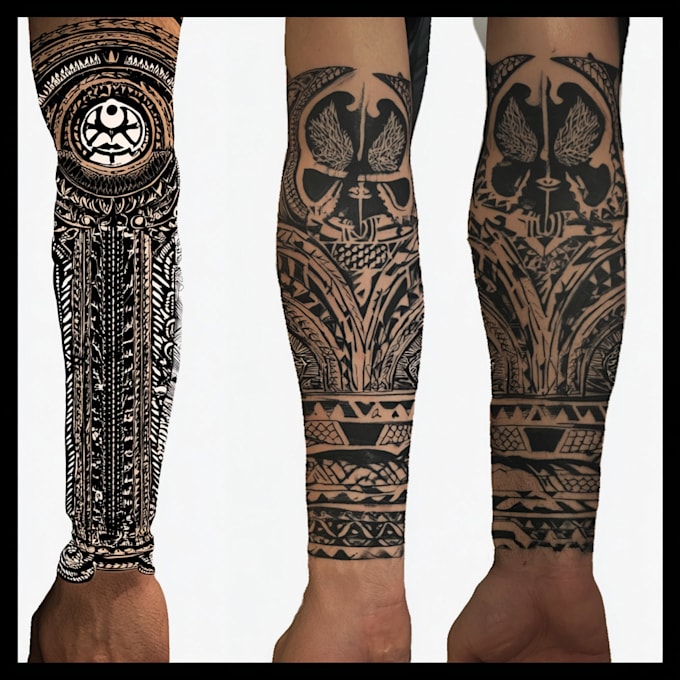 design a polynesian maori tribal tattoo