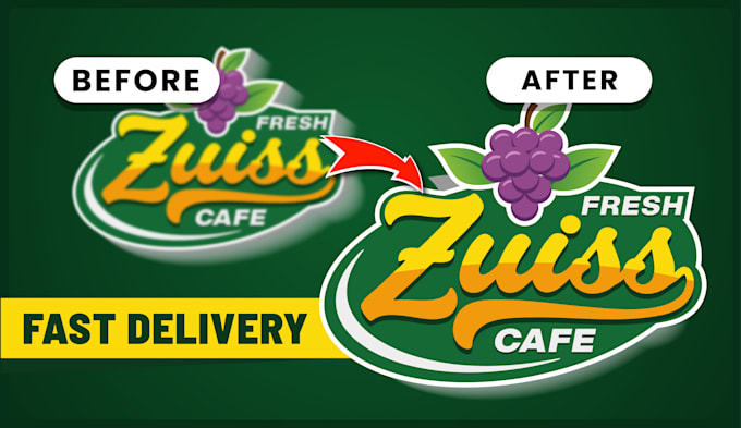 manually vector trace, redraw, sketch to scalable, convert your logo to vector