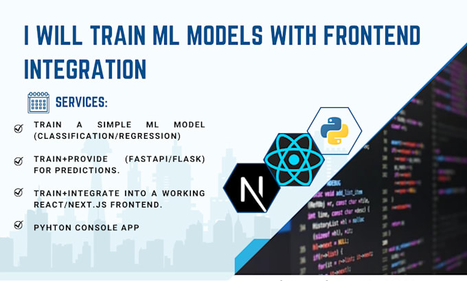 train machine learning models with frontend integration
