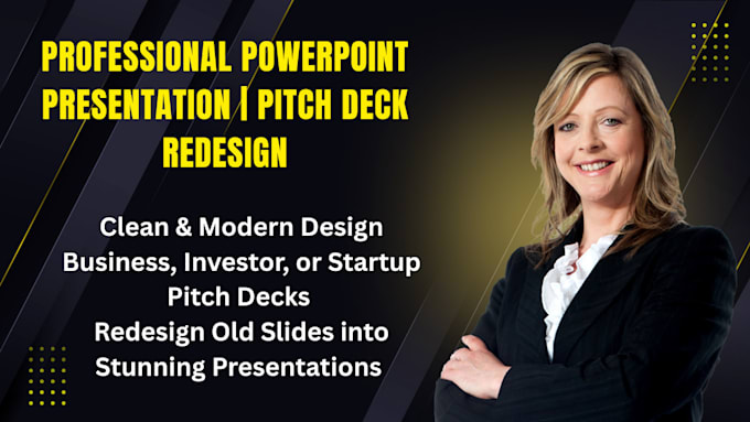 professional powerpoint presentation  pitch deck redesign