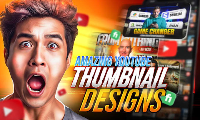 design custom clickbait and attractive thumbnail