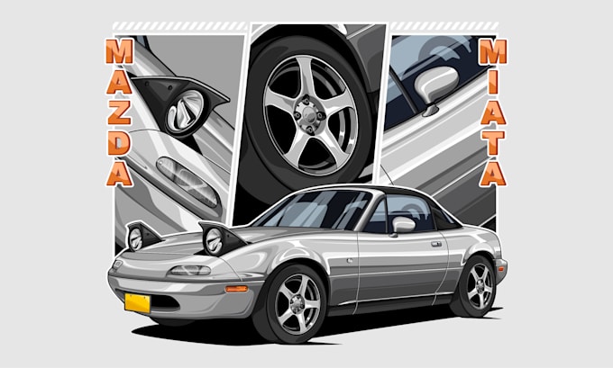 create detailed car vector illustrations
