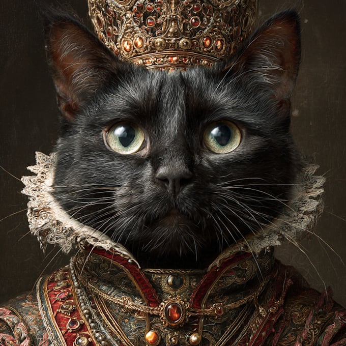 design your royal renaissance pet portrait