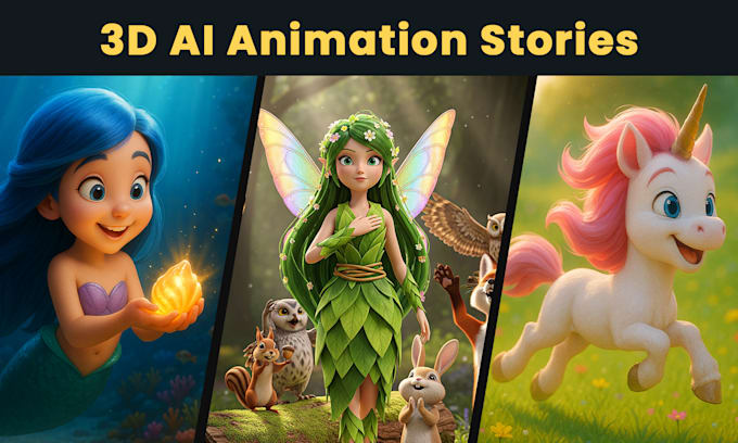 create ai 3d cartoon stories and animated videos for kids