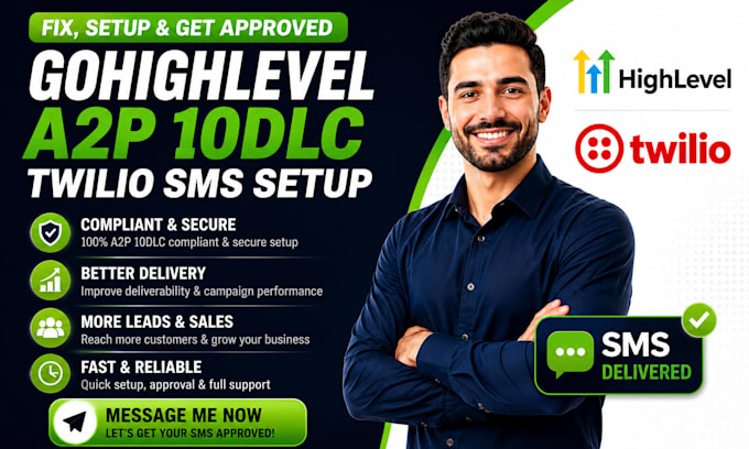 set up a2p, fix a2p 10dlc for gohighlevel, twilio a2p, number, ghl a2p 10dlc