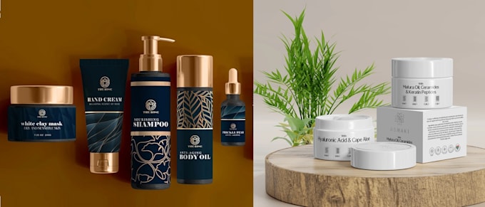 create premium label design and packaging design for skincare, cosmetic