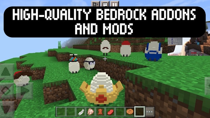 code, create high quality bedrock addons for your bedrock or java server