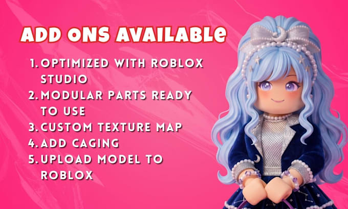 create custom 3d roblox ugc model, accessory, property