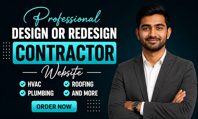 design hvac, roofing, plumbing, construction, cleaning, and contractor websites