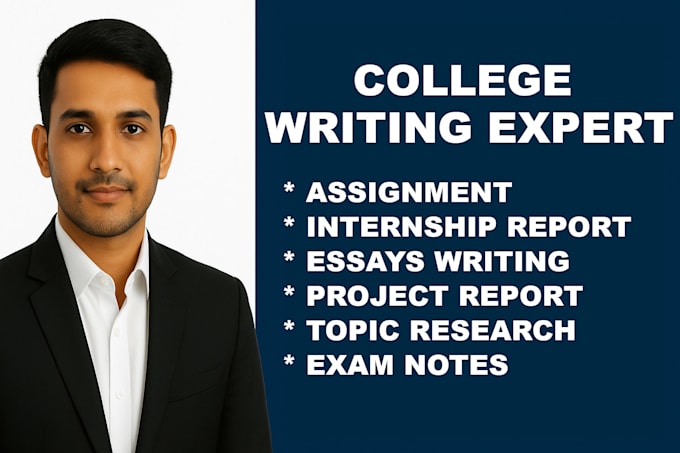 write assignment, internship reports and project reports