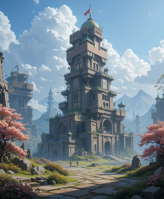 draw a environment concept art