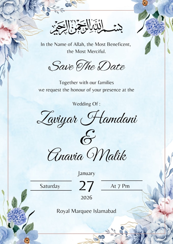 design elegant wedding invitation card and digital invite