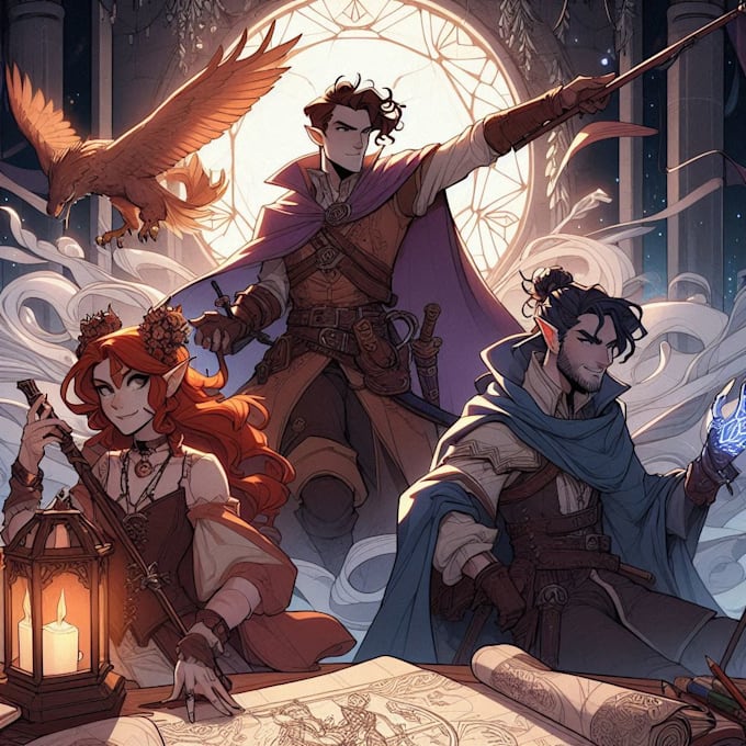 Draw your dnd character art pathfinder oc fantasy by Coreusas | Fiverr