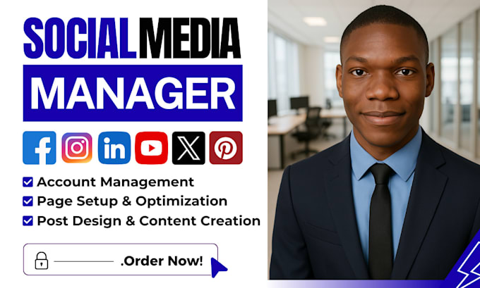 Be your social media manager and create social media post design by ...