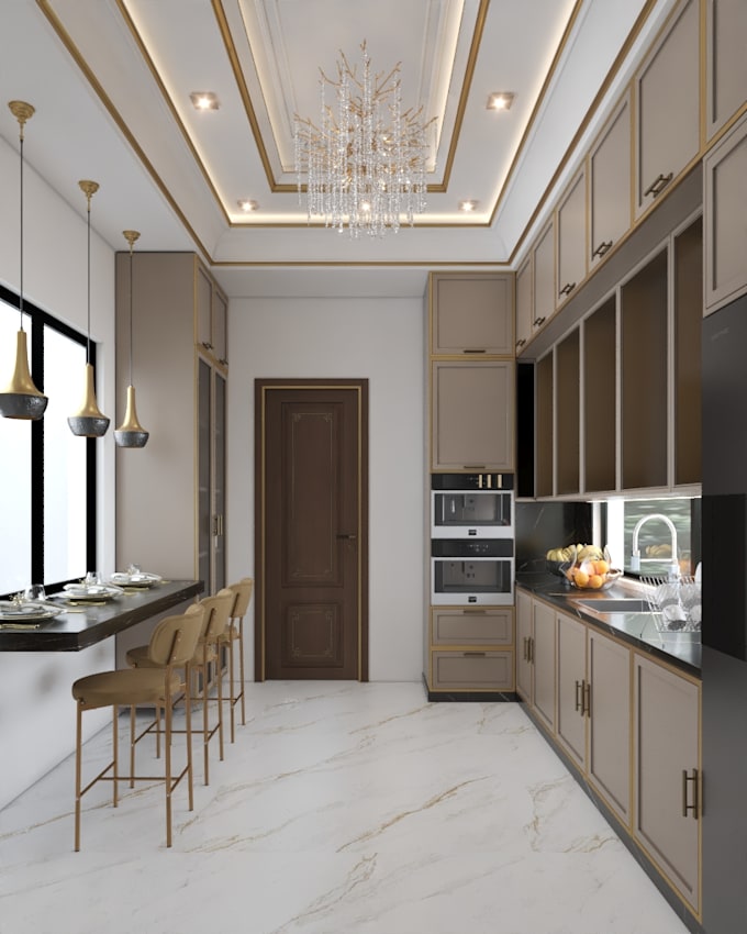 create realistic 3d kitchen renderings