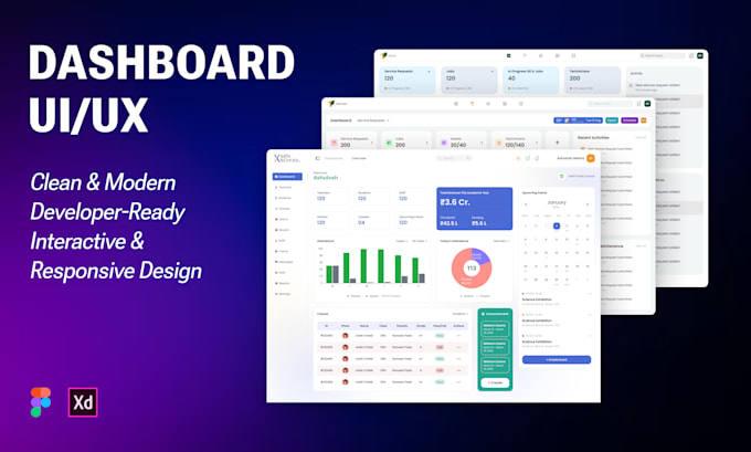 design a modern saas dashboard or web app UI in figma