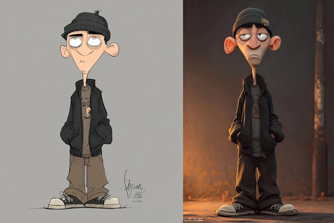 create any cartoon character