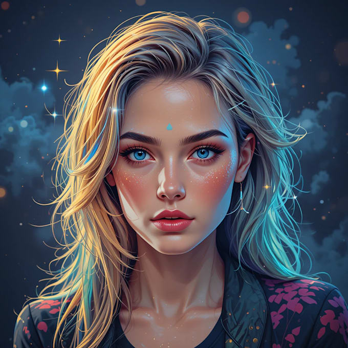 make digital portrait illustration