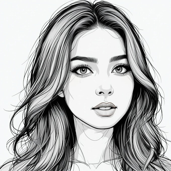 draw portrait vector illustration