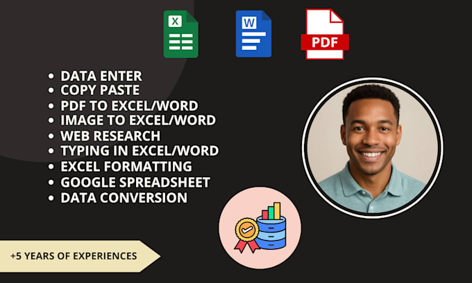 handle data entry, data collection, copy paste and typing tasks