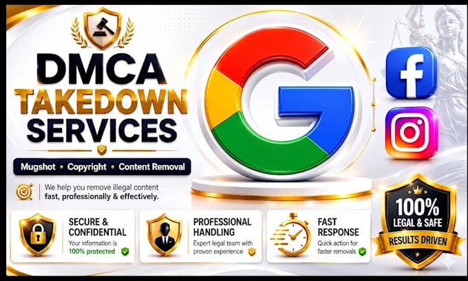 remove mugshots, leaked content and copyright infringement by dmca