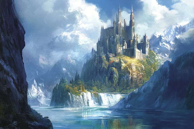 create fantasy landscape or enviroment art