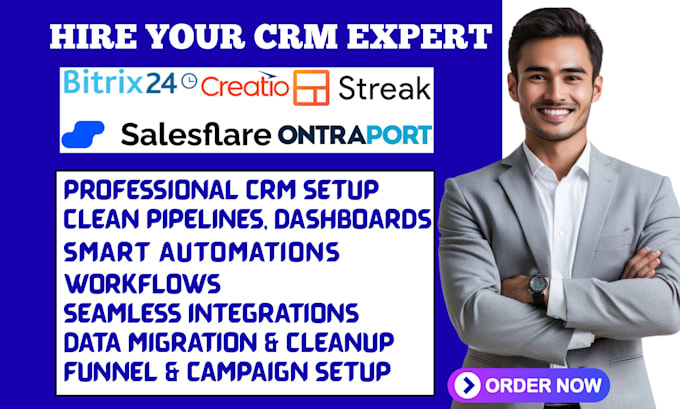 Curated visual reference: Fresh Look at Setup And Customize Bitrix24 Creatio Salesflare Streak Ontraport Crm By