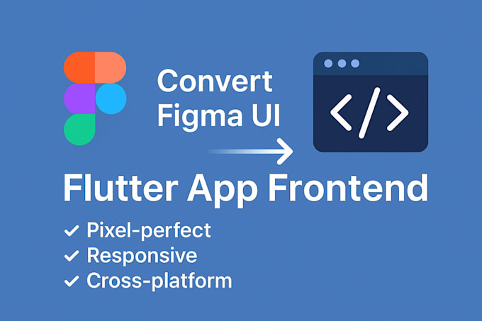 convert your figma, UI design into a flutter app frontend