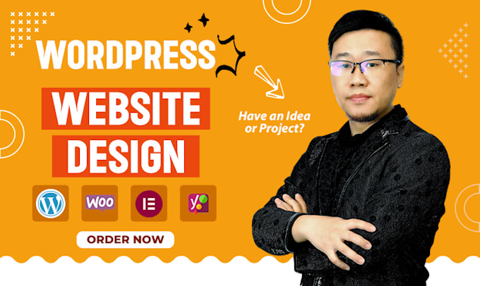 build wordpress website development, business website or wordpress blog website
