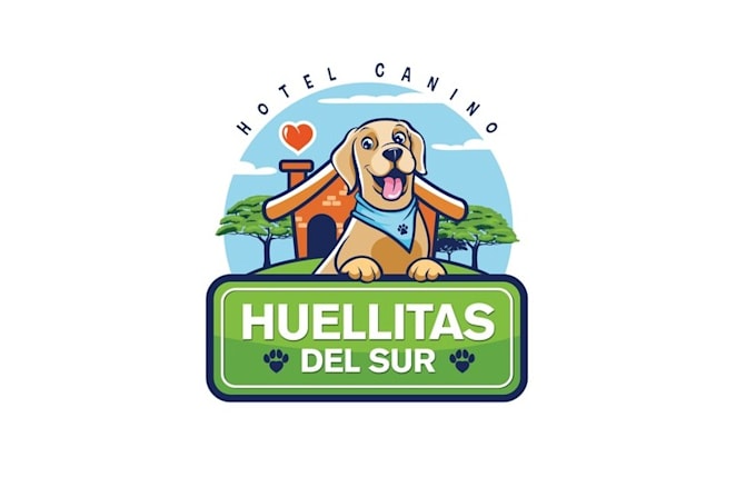 design awesome dog hotel logo