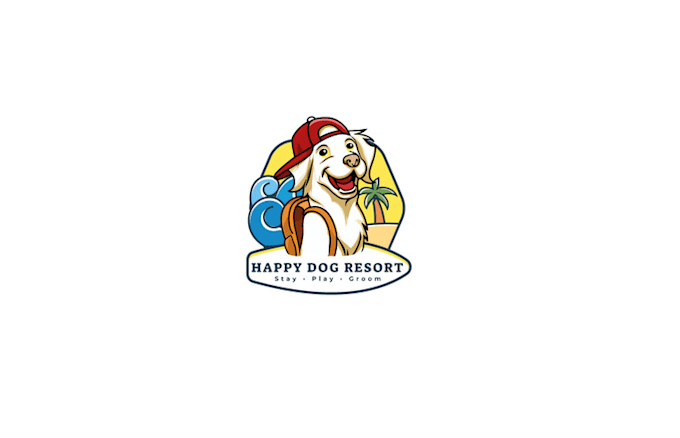 design unique dog resort logo