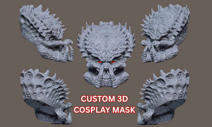 Design and create 3d mask 3d helmet 3d printed mask for printing by ...