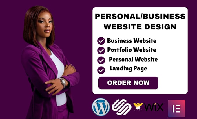 design personal website, portfolio website, business website